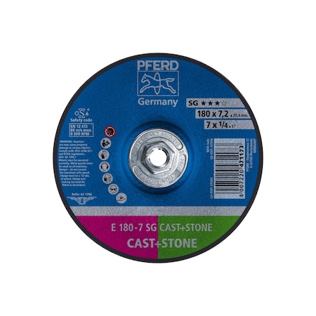 Pferd Grinding Wheel, Masonry, Type 27, 7"x1/4 61506